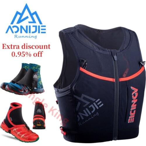 AONIJIE C9106 10L Quick Dry Sports Backpack Hydration Pack Vest Bag With Zipper For Hiking Running Marathon E941 Race shoe cover