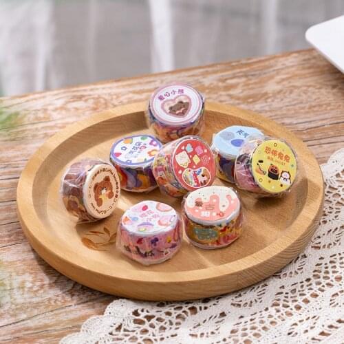 Kawaii Sweetheart Bubble Bear Decorative Adhesive Tape Masking Washi Tape Diy Scrapbooking Sticker Label Japanese Stationery