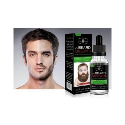 By dhl or ems 100pcs Men Beard Growth Enhancer Facial Nutrition Moustache Grow Beard Shaping Tool Beard care products