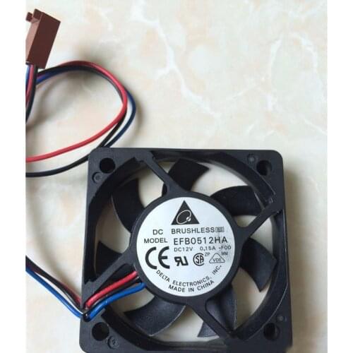 For Delta EFB0512HHA 5cm 50x50x10mm DC 12V 0.20A 3-pin Computer Pc Case Server Inverter Axial Cooler Cooling Fan