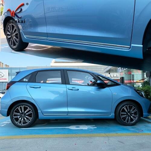 For Honda Fit Jazz GR 2020 2021 Door Side Molding Trim Decoration Sticker Strip Car Accessories ABS Chrome
