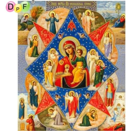 DPF Full Square 5D DIY Diamond Painting Cross Stitch religion diamond Embroidery Rhinestone diamond Mosaic Painting Gift