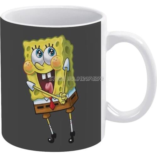 Coffee Mugs High Fashion Luxury Pattern Ceramic Mug Custom Cup Mugs Coffee Cups Ceramic Illustration Squigglepants Squidward St