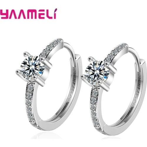 Women Gold Fashion 925 Sterling Silver Square Zircon Crystal Rings Paved AAA CZ Stone Wedding