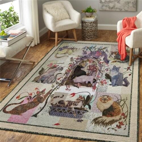 Rug area funny Cat collection carpet Floor Mat Rug Non-slip Mat Dining Room Living Room Soft Bedroom Carpet 02