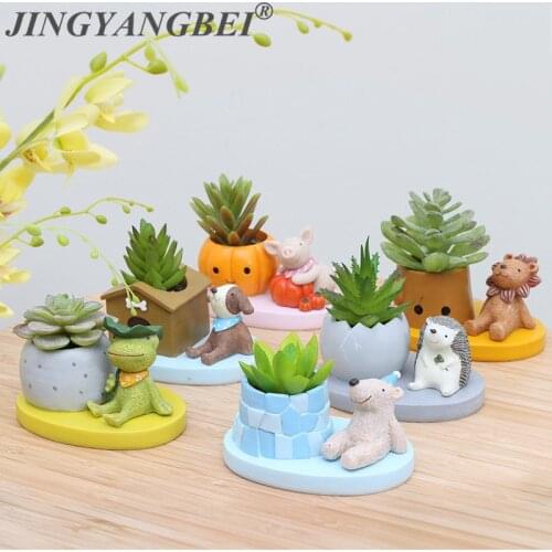 Creative Decorative Desktop Pot New Arrival 1pcs Lovely Animal Succulent Pot Micro Landscape Home Garden Decoration