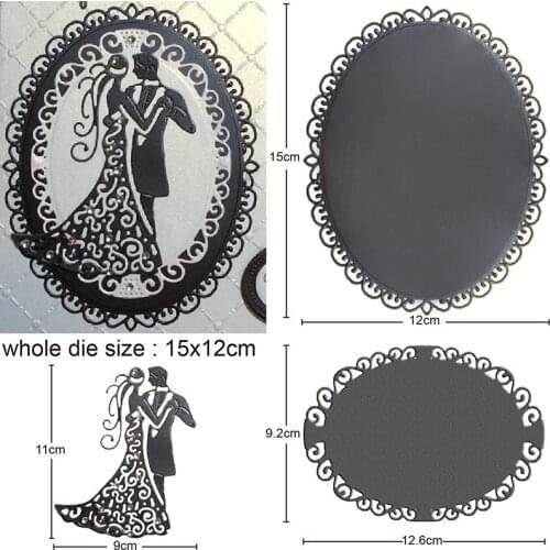 Lace Oval frame Metal Cutting Die Stencils for DIY Scrapbooking Album Decorative Embossing Hand-on Paper Craft Cards