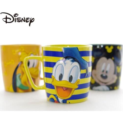 Disney mug Donald Duck Mickey Mouse Blu Dogg relief ceramic cup Boy with large capacity coffee cup milk cup drinking cup