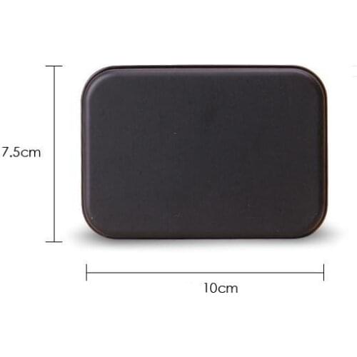 Mini Black Tin Box Small Empty Metal Storage Box Case Organizer For Money Coin Candy Keys Playing Card Gift Box SN991