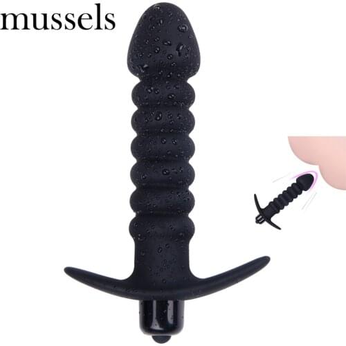 Mussels Male Anal Vibrator Prostate Massage Anal Stimulator Female Anal Butt Plug Adult Sex Toy for Men Women Couples