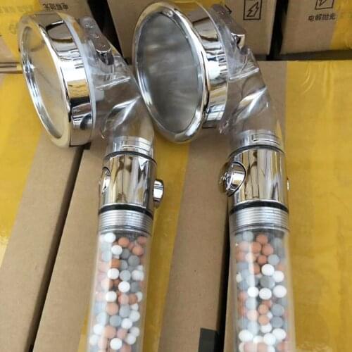 Negative Ion Filter Rain Shower Head Set Water Saving Showerhead High Handheld Bath Spray High Pressure SPA Nozzle With Switch