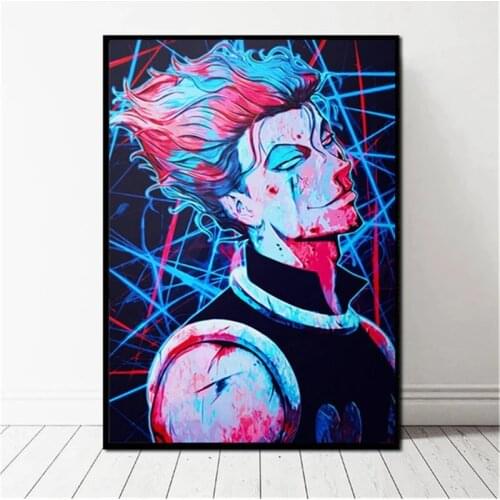 Wall Art Canvas Painting HunterxHunter Hisoka Morow HxH Anime Canvas Painting for Living Room Decorati Posters and Prints