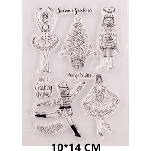 2021 New Christmas Ball Clear Stamps DIY Scrapbooking Craft Supplies Rubber Silicon Seals Card Album Hobby ink pad Stamping
