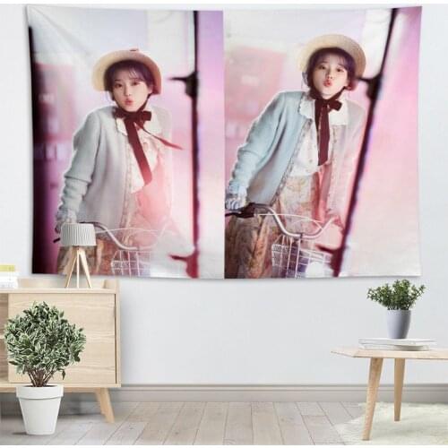 New KPOP IU Lee Ji Eun Tapestry Yugi Amane Home Party Decorative Tapestries Beach Towel Blanket Wall Tapestry Ornament