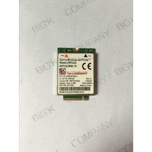 JINYUSHI For 100% New&Original EM7445 FRU 00JT520 4G LTE-FDD LTE-TDD HSPA+For Thinkpad X1 carbon, X1 YOGA,YOGA 260, YOGA 460