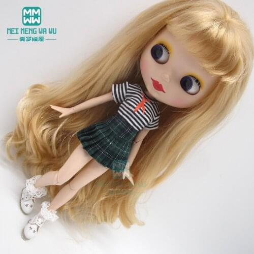 1pcs Blyth Doll Clothes Trendy T-shirts, pleated skirts for Blyth Azone OB23 OB24 1/6 doll accessories