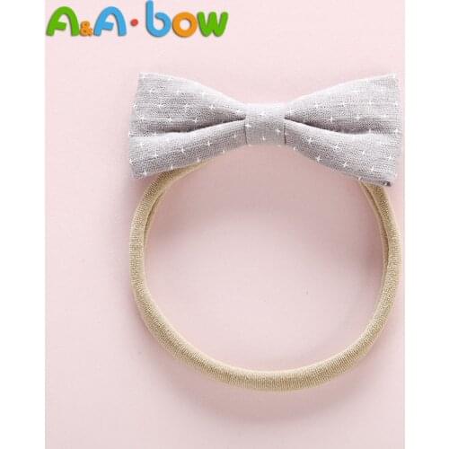 Solid Color Summer Headdress Nylon Rope Diy Hair Tie Fabric Bow Knot Babys Breath Cute Girls Elastic Band Childrens Hair Tie