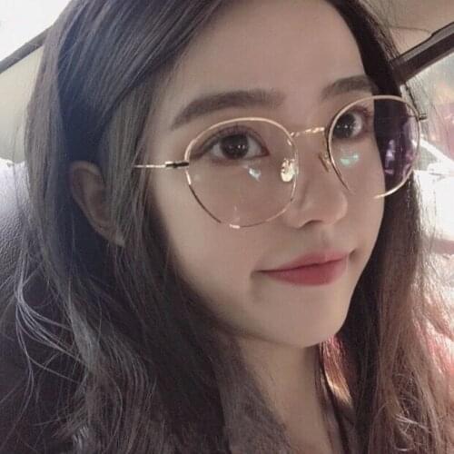 Veshion Round Womens Glasses Vintage Eyeglasses Frames for Female Transparent Clear Eyeglass Frame Spectacle Myopia Ultra-light