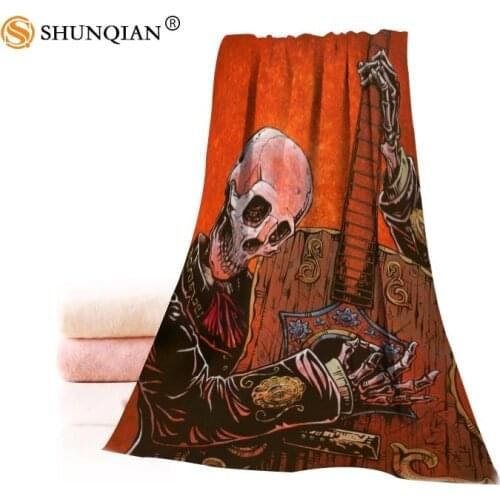 Custom day of the dead Towels Microfiber Fabric Popular Face Towel/Bath Towel Size 35x75cm, 70x140cm Print your picture
