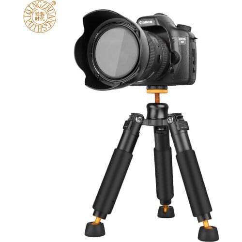QZSD Q178 Portable Light Desktop Mini Table Tripod Monopod Base Unipod Support Tripod Stand for DSLR SLR Video Cameras Load 3KG