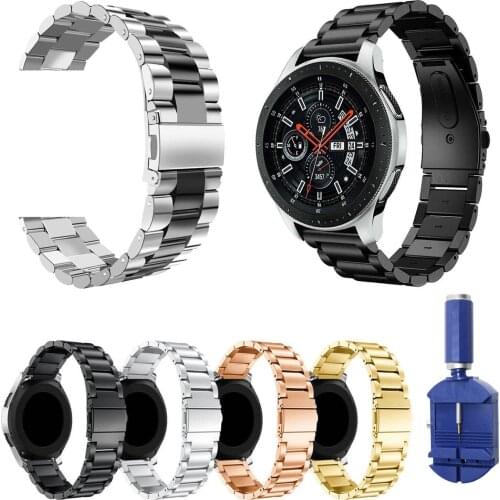 22mm Huawei Watch GT Stainless Steel Band For Samsung Galaxy Watch 46mm Gear S3 Classic S3 Frontier Watch Strap Wristbands Belt