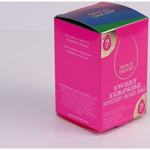 Custom Retail Logo Printed luxury cardboard packaging beauty blender box