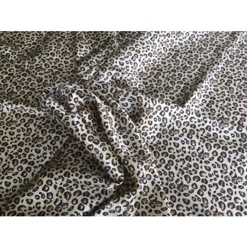 Leopard Print 100% pure nature silk fabric Chinese silk fabric for dress curtains scarf clothing bedding LS0520