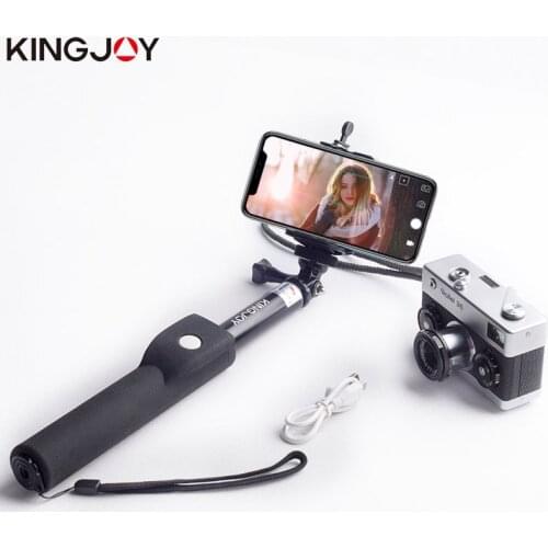 KINGJOY Official Selfie Stick Portable Bluetooth3.0 Action Video Camera Tripod For Phone Smartphone Universal For Gopro Camera