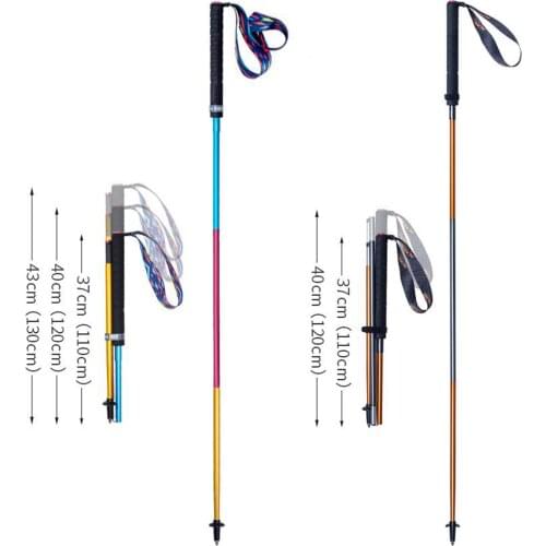 Trekking Pole Collapsible Walking Stick Hiking Poles for Outdoor Sports Ski