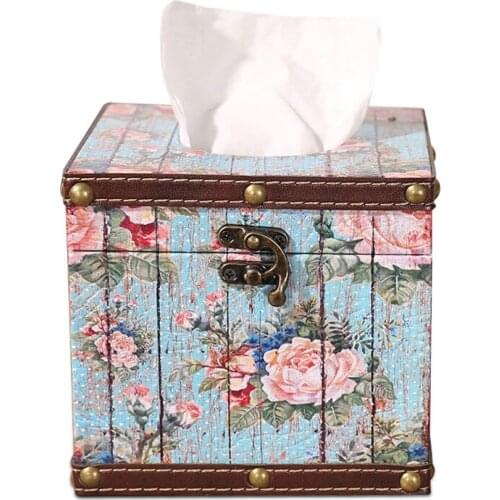 Toilet Paper Portable Desktop Creative Retro Cute Home Living Room European Style Storage Drawers Large Rangement Home Eg50zj
