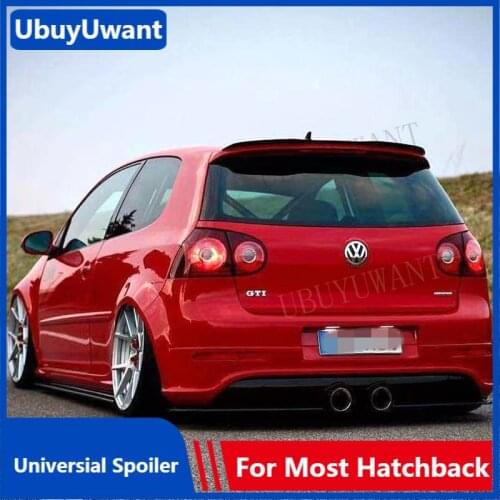 UBUYUWANT For VW MK5 GTI Universal Hatchback Spoiler ABS Plastic Car Tail Wing Rear Roof Lip Spoiler For MK4 MK6 GTI BMW f20 E87