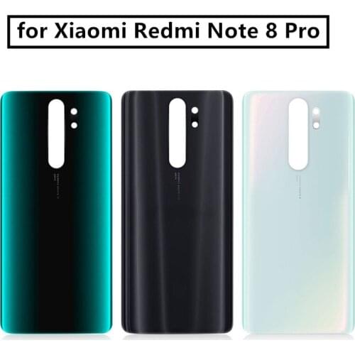 For Xiaomi Redmi Note 8 pro Battery Back Cover Rear Door Housing Side Key Replacement Repair Spare Parts