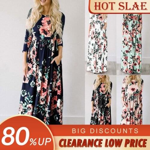 Prom Dresses Long Evening Elegant Women Summer 2021 Floral Print White Bohemian Party Dress Plus Size Maxi Beach Vestidos Female