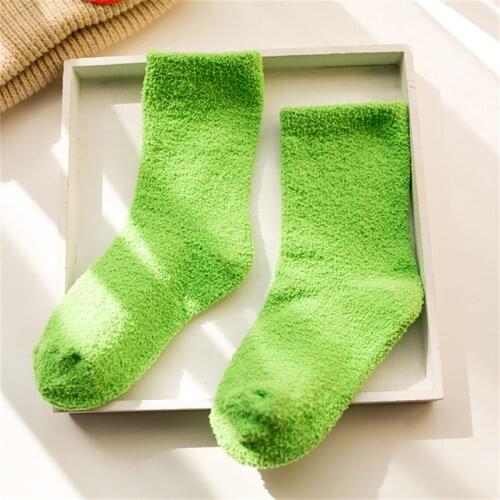 Winter Warm Kids Girls Socks Solid Childrens Socks for Boys Coral Velvet Baby Socks Cheap Stuff for 1 2 3 4 5 6 7 8 9 10 Years