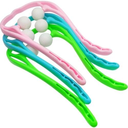 1PCS Shiatsu Neck Massager Massage Body Pain Relief 2 Heads Trigger Point Massager Muscle Relaxation Neck Pain Relief Apparatus