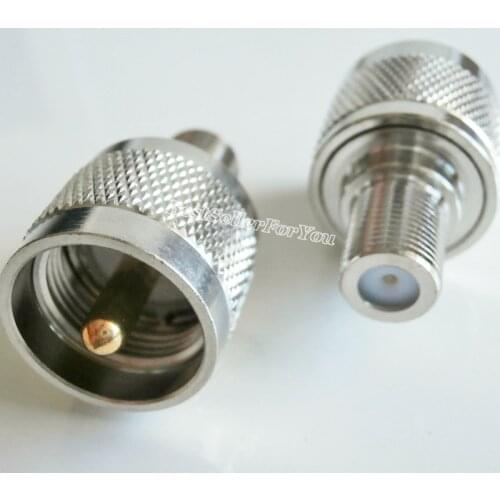 10Pcs New Copper F female Jack to UHF PL259 PL-259 Male Plug RF adapter