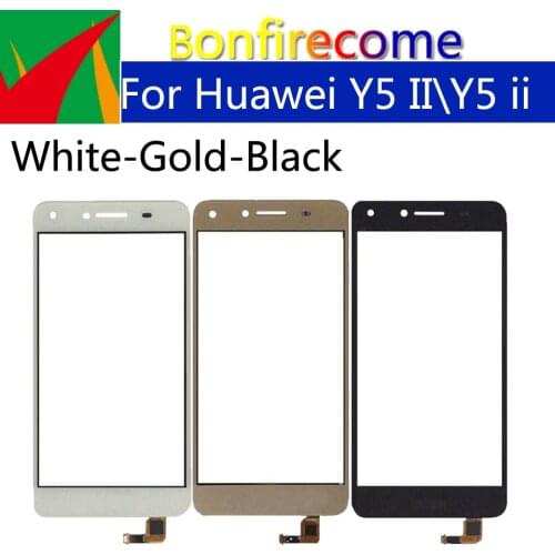 10Pcs\lot Touchscreen For Huawei Y5 II Y5ii Touch Screen Panel Sensor Digitizer For Huawei Y5 II CUN-U29 L23 L03 LCD Glass Lens