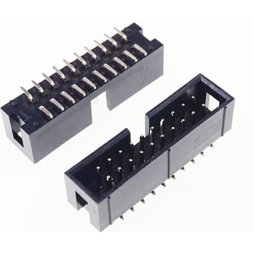10 Pcs SMT 2.54mm 2x10 Pin 20 P shrouded Box header IDC Socket straight Male 2 rows 2.54 SMD PCB reflow solder