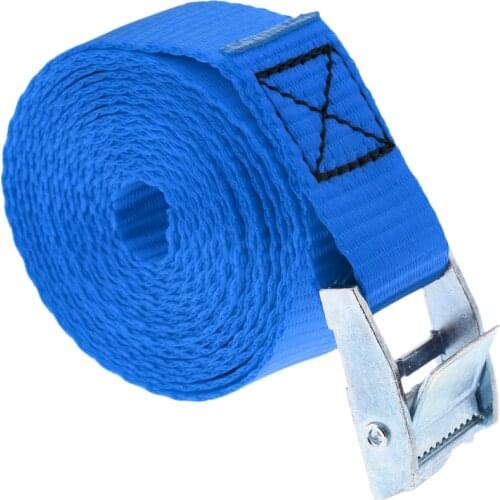 2Pcs Heavy Duty Metal Cam Buckle Tie Down Straps Roof Racks Trailers 25mm x 2.5m Cargo Luggage Load Lashing Belt Strapping