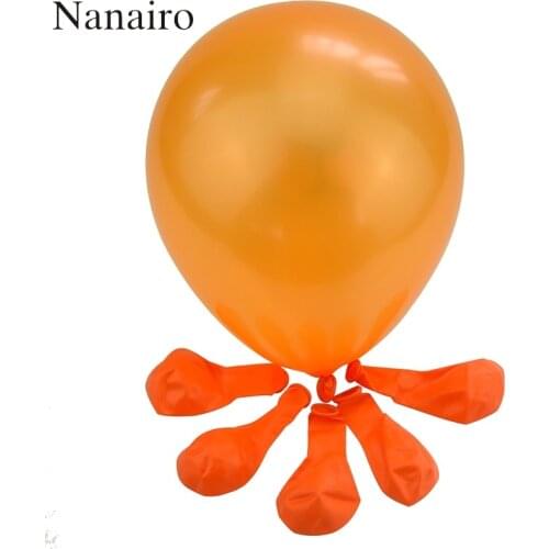 2016 20pcs 10inch Orange 1.2g/pcs Latex Balloon Helium Thickening Pearl Celebration Party Wedding Birthday Decoration Balloon