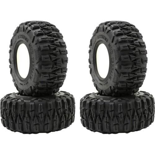 4PCS 120mm 2.2 Mud Grappler Rubber Tyre Wheel Tires for 1/10 RC Crawler Axial SCX10 90046 Wraith Traxxas TRX4 TRX6