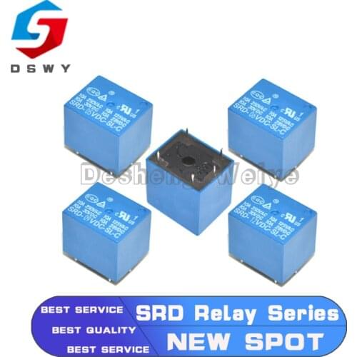 5PCS Relays SRD-05VDC-SL-C SRD-06VDC-SL-C SRD-09VDC-SL-C SRD-12VDC-SL-C SRD-24VDC-SL-C SRD-48VDC-SL-C Power Relays