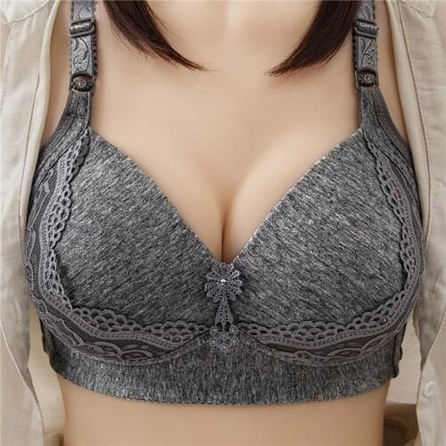 Women Large Size Bralette Thin Wire Free Seamless Sexy Lace Bras Comfort Underwear Push Up Lingerie Ladies Intimates Bra