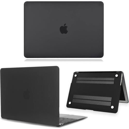 Laptop Case for Apple MacBook Air 13/11/MacBook Pro 13/15/Macbook 12" (A1534) /Macbook White A1342 Matte Black Hard Shell