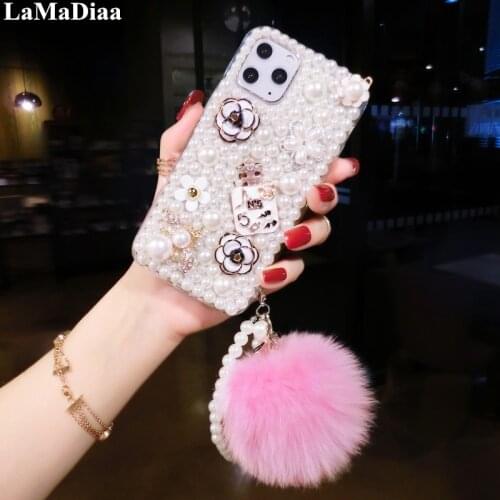 For Xiaomi mi 5S 6 8 Lite 9 SE 5X 6X A2 MAX2 MAX3 Glitter Bling Luxury Pearl Diamond Phone Case Rhinestone Soft TPU Case Cover