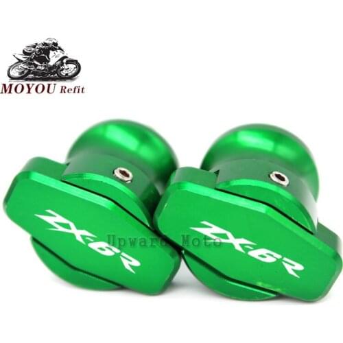 For Kawasaki ZX6R ZX-6R 2013 2014 2015 2016 M8 Motorcycle Accessories Aluminum Swingarm Spools Slider Stand Screws
