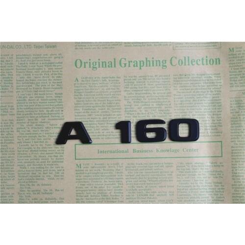 Emblem Badge Decal Trunk Rear ABS for Mercedes Benz A160 A160L A160Ld A160d Chrome Matt Black Stylish Car Exterior Stickers