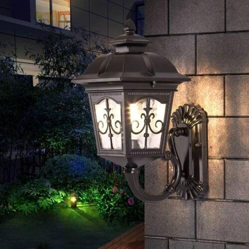 European and American outdoor wall lamp waterproof exterior wall villa aisle balcony lighting LED door lamp garden garden LO7265