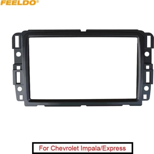 FEELDO Car 2Din Radio Stereo DVD Fascia Frame For CHEVROLET Traverse BUICK Enclave GMC Acadia Dash Fitting Mount Panel Frame