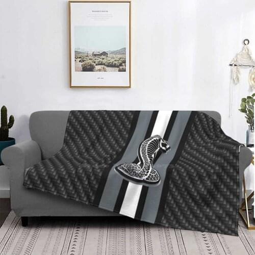Ford Shelby Inspired Classy Hot Sale Printing High Qiality Flannel Blanket Cars Modern Snake Unique Shelby